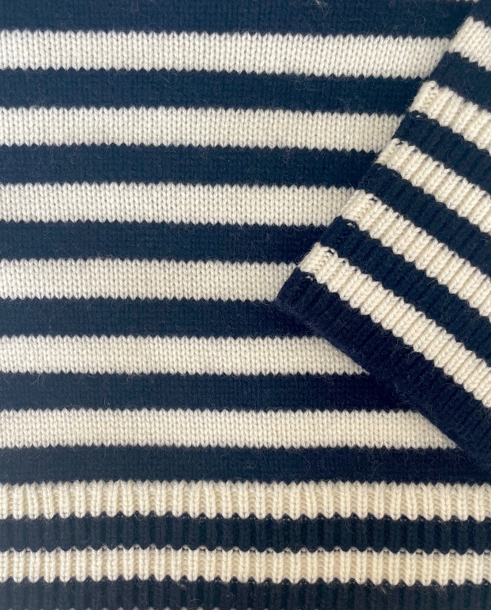 ESME STRIPE POLO SWEATER