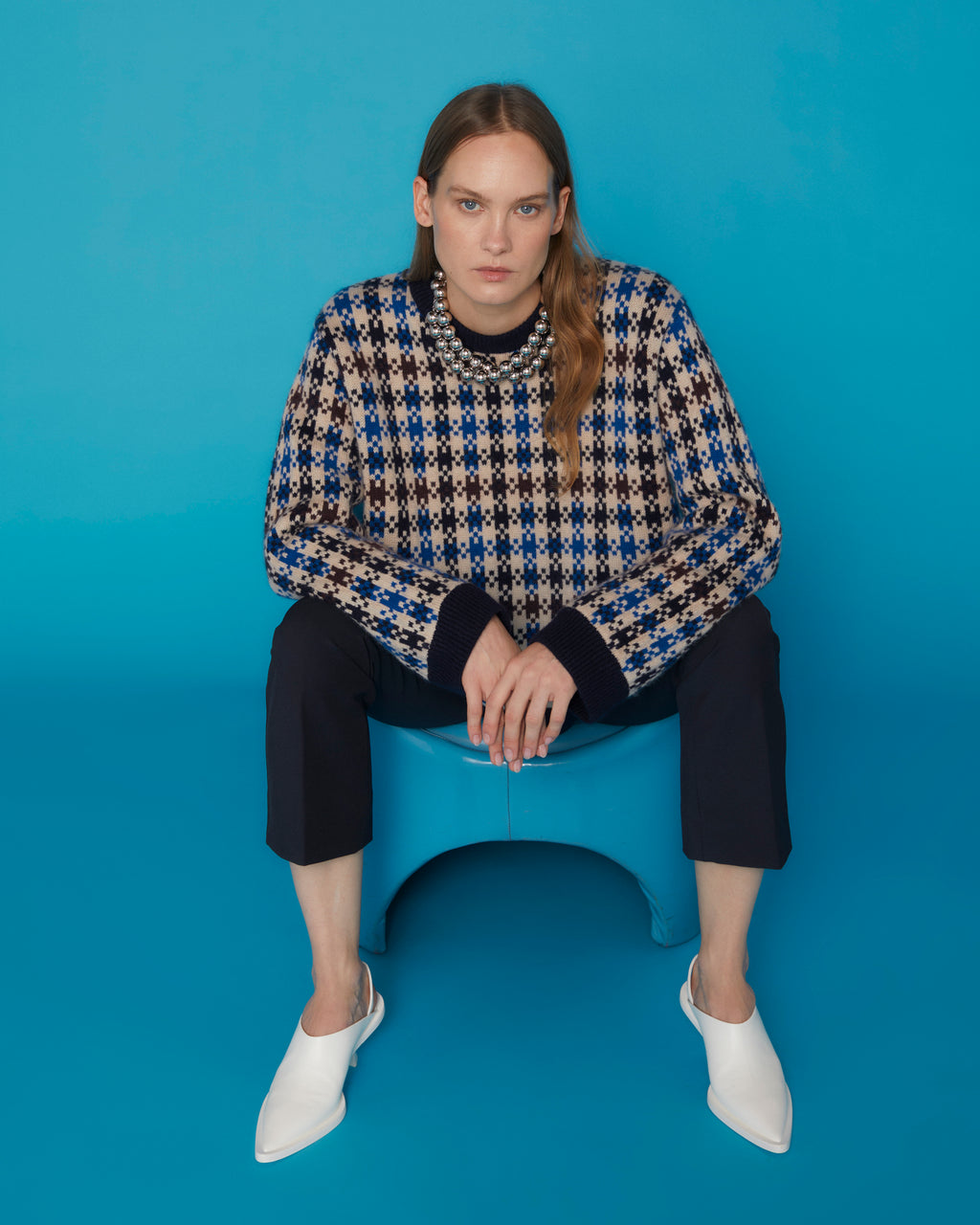 VANESSA CHECK SWEATER