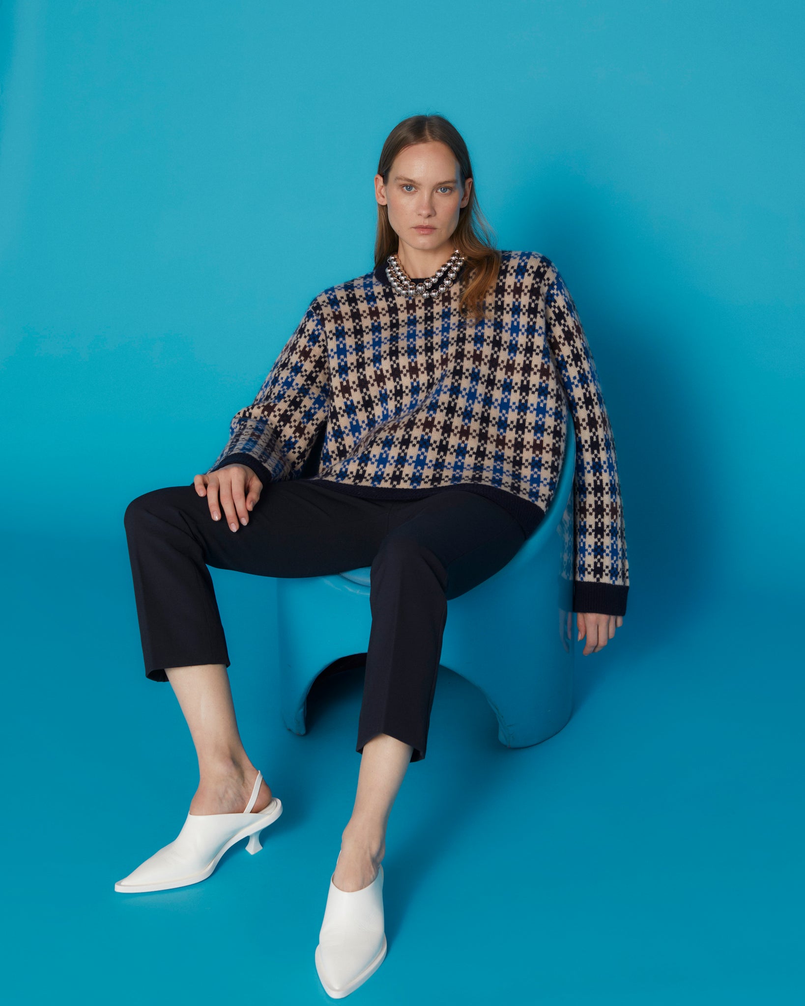 VANESSA CHECK SWEATER