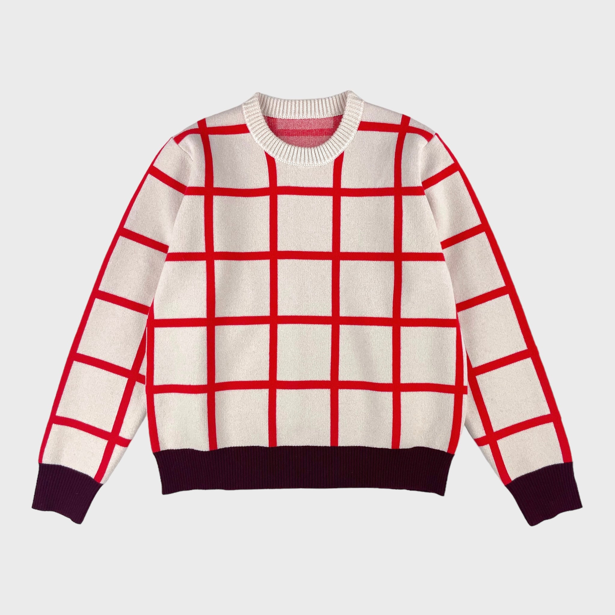 ELODIE CHECK SWEATER