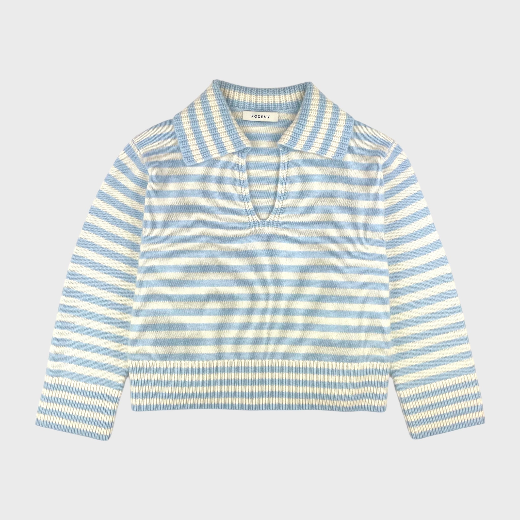ESME STRIPE POLO SWEATER